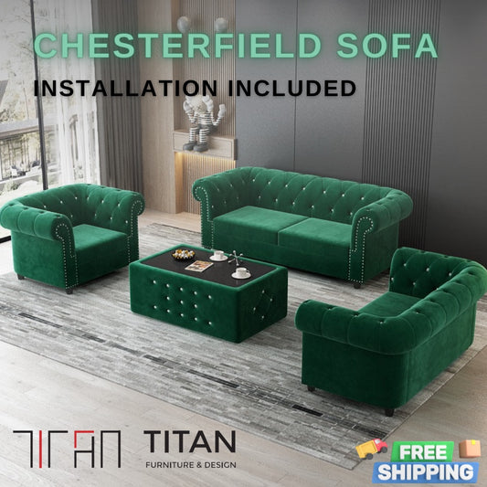 PREMIUM Chesterfield Sofa Set