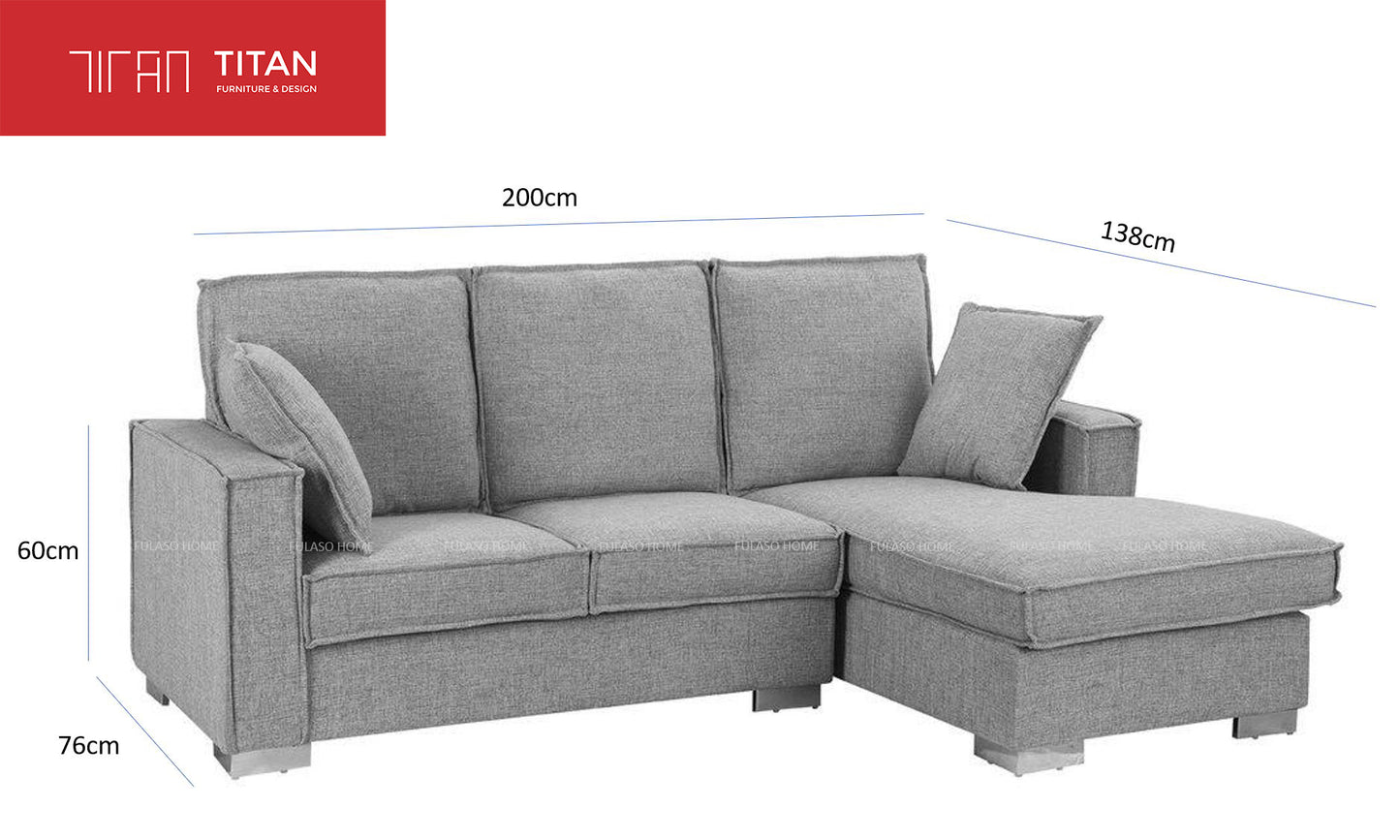 Classic 3 Seater L Shape Sofa